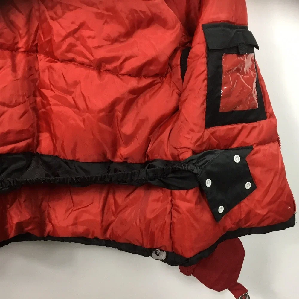 Starter Down Feather Jacket Size L 42/44 Winter Coat Men's Black Red Snow